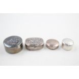 4 x .925 sterling silver pill / trinket dishes