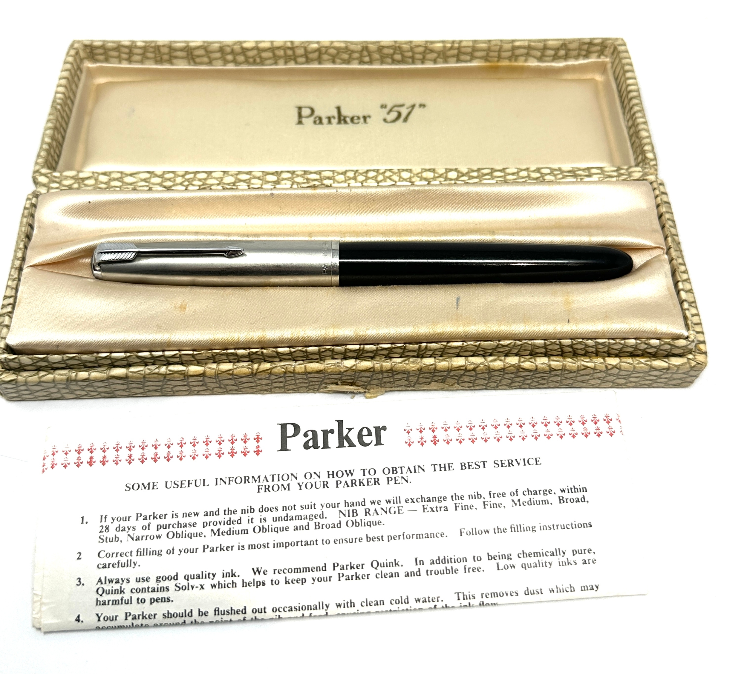 Boxed vintage parker 51 fountain pen