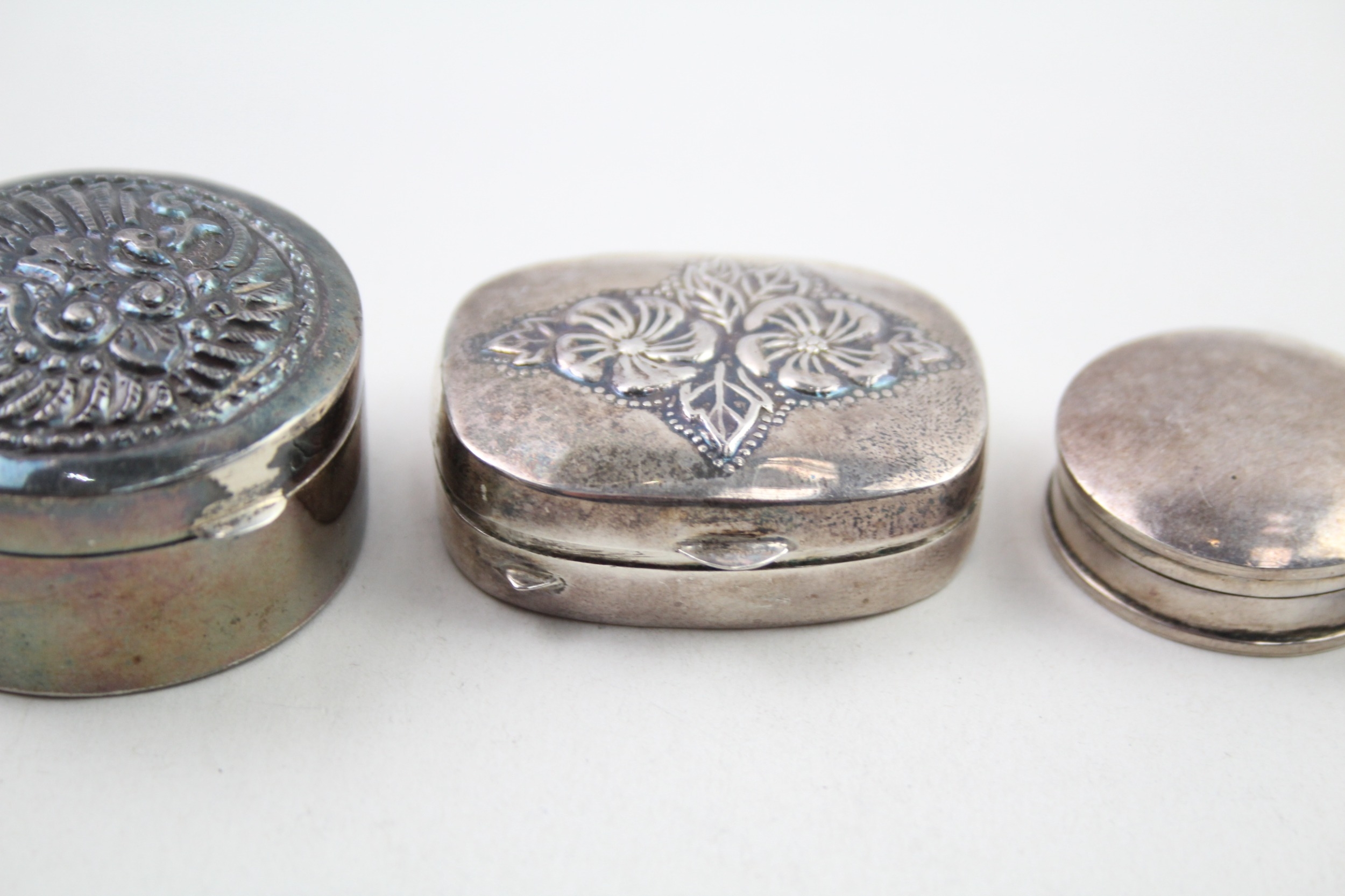 4 x .925 sterling silver pill / trinket dishes - Image 3 of 5