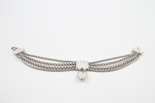 A Victorian silver decorative Albertina bracelet conversion (25g)