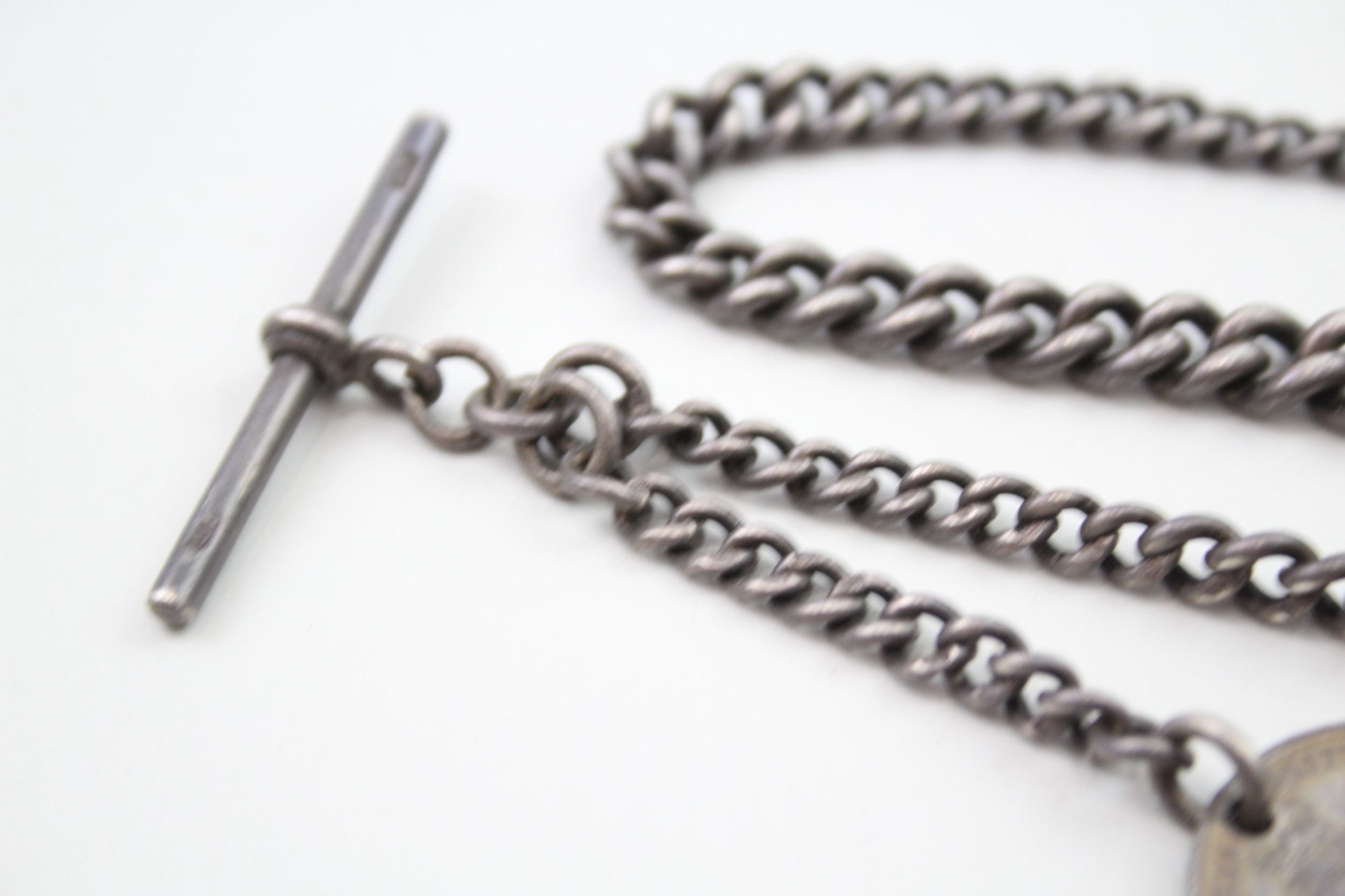 A silver Albert watch chain (43g) - Image 3 of 6