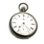 Antique silver open face pocket watch w.egan & sons ltd cork the watch is ticking