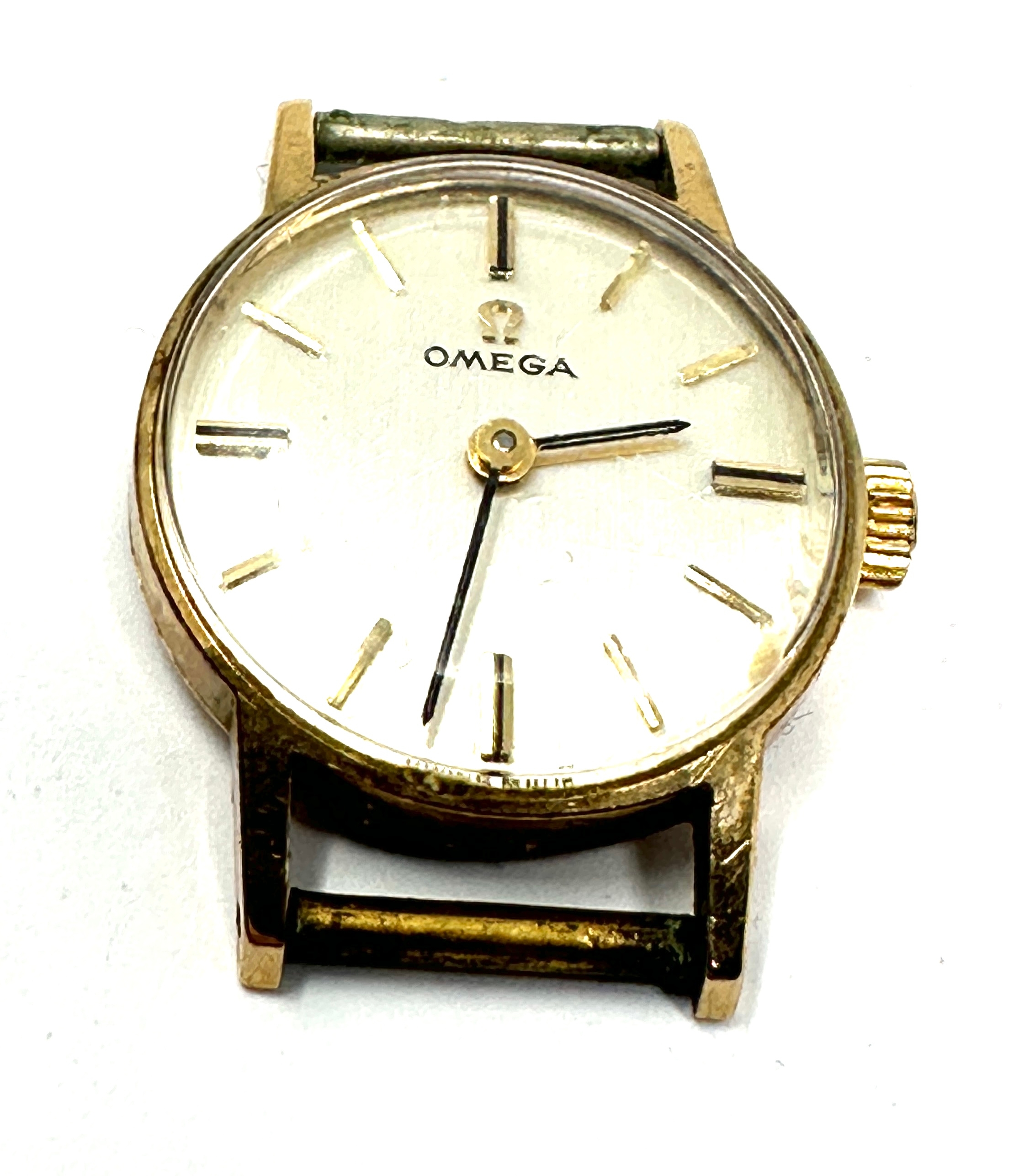 9ct gold ladies omega wristwatch the watch is ticking