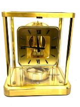 Jaeger lecoultre Atmos 13 jewel 540 brass & glass mantel clock measures approx height 23cm by 20cm