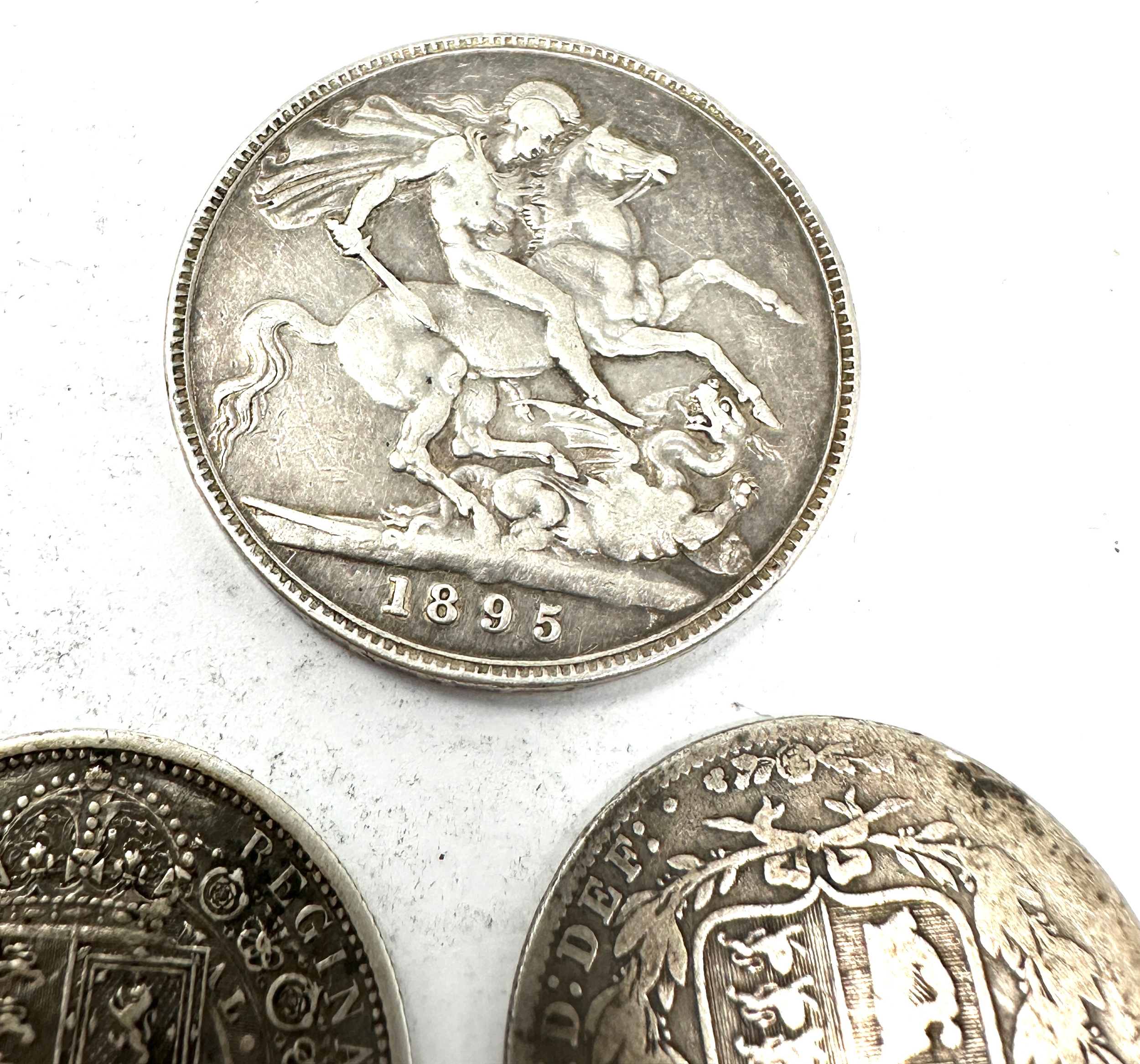 Victorian silver coins inc crown half crowns & florins - Image 3 of 6
