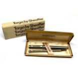 Sheaffer Targa 1005 Ballpoint & Fountain Pen 14ct gold fountain pen