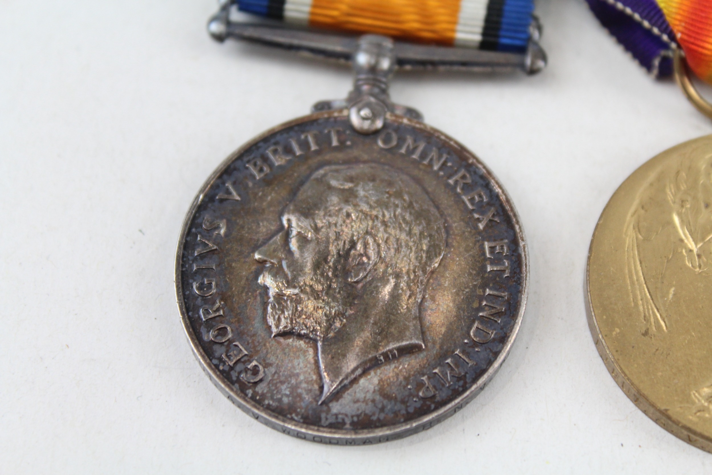 WW1 Mounted Medal Pair Officer Named Lieut. A.V Woodman R.N.V.R - Image 2 of 4