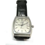 Vintage Gents Omega quartz Deville wrist watch the watch is not ticking possibly needs replacement