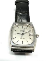 Vintage Gents Omega quartz Deville wrist watch the watch is not ticking possibly needs replacement