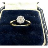 18ct gold diamond solitaire ring weight 2g