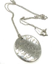 TIFFANY & CO. Notes Round Pendant Necklace