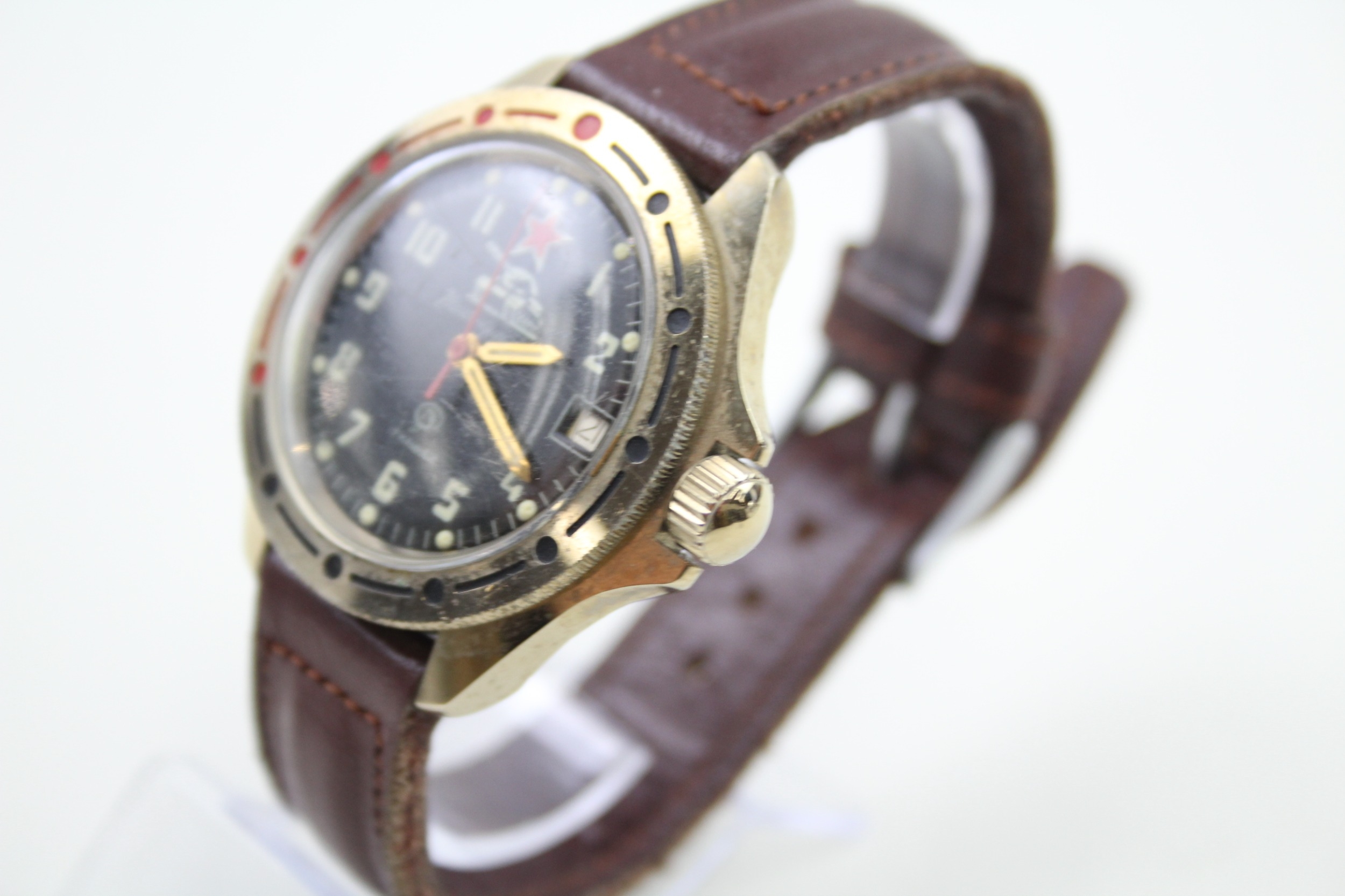 Vostok Amphibia Vintage Wristwatch Gold Tone Automatic WORKING - Bild 3 aus 5