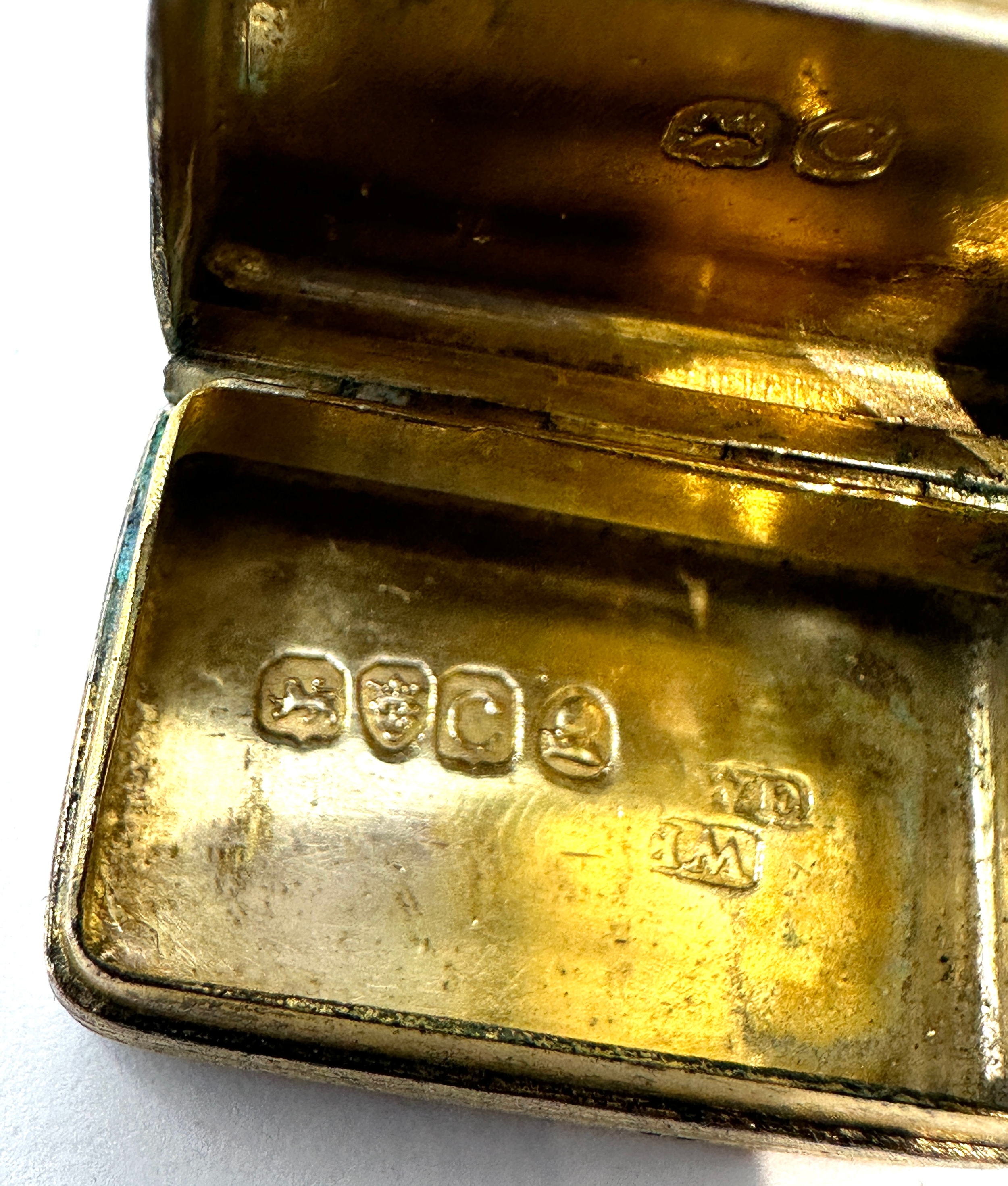 Fine Antique Georgian silver & gold gilding vinaigrette London silver hallmarks - Image 5 of 6