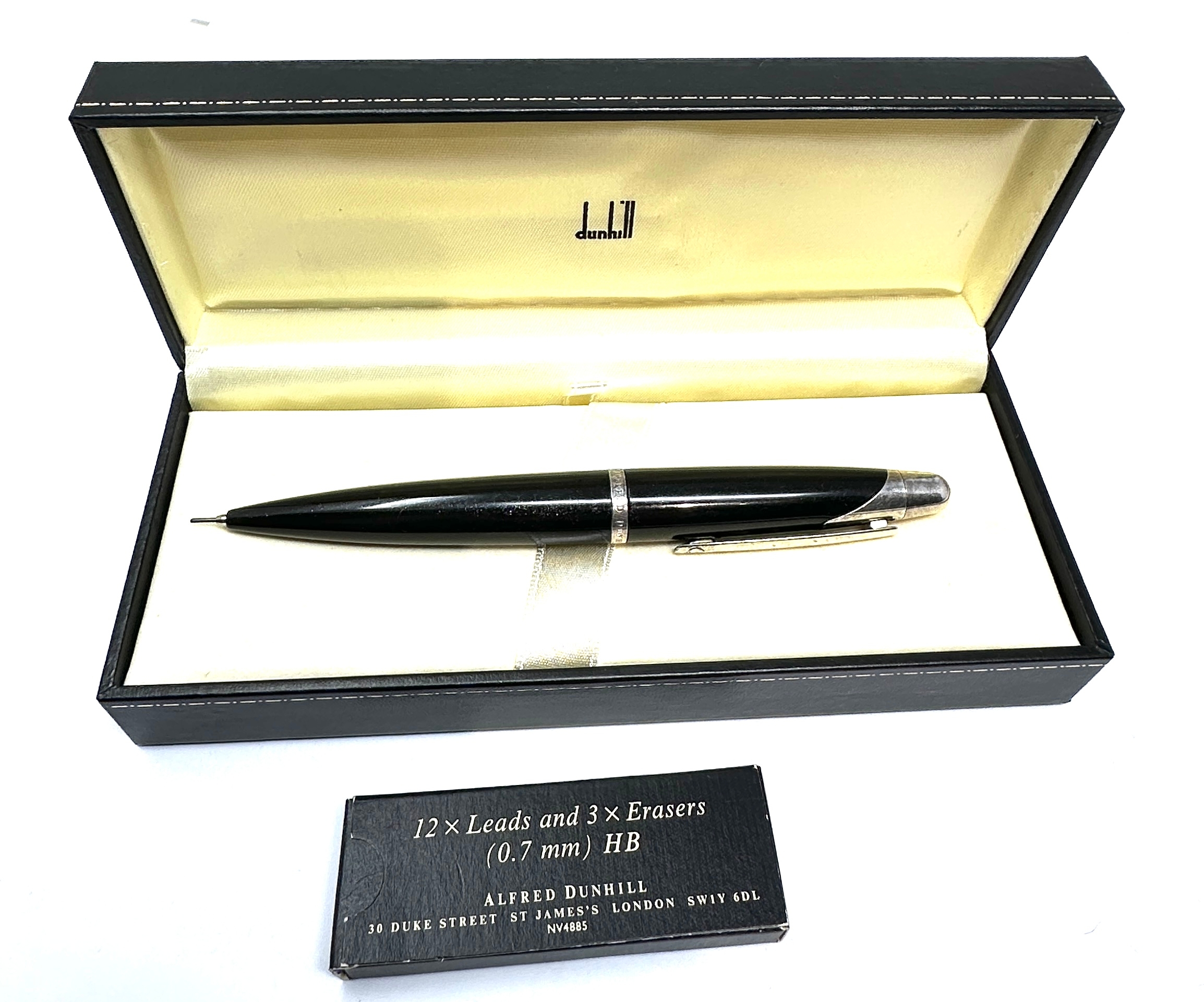 original boxed alfred Dunhill black Blue cased Mechanical Propelling Pencil Boxed with refills - Image 4 of 4