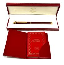 Boxed must de Cartier ball point pen original boxed and booklet