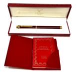 Boxed must de Cartier ball point pen original boxed and booklet