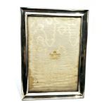 Antique silver picture frame measures approx 23cm by 17cm Birmingham silver hallmarks
