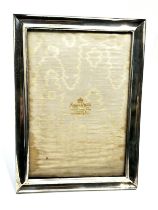 Antique silver picture frame measures approx 23cm by 17cm Birmingham silver hallmarks