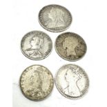 Victorian silver coins inc crown half crowns & florins