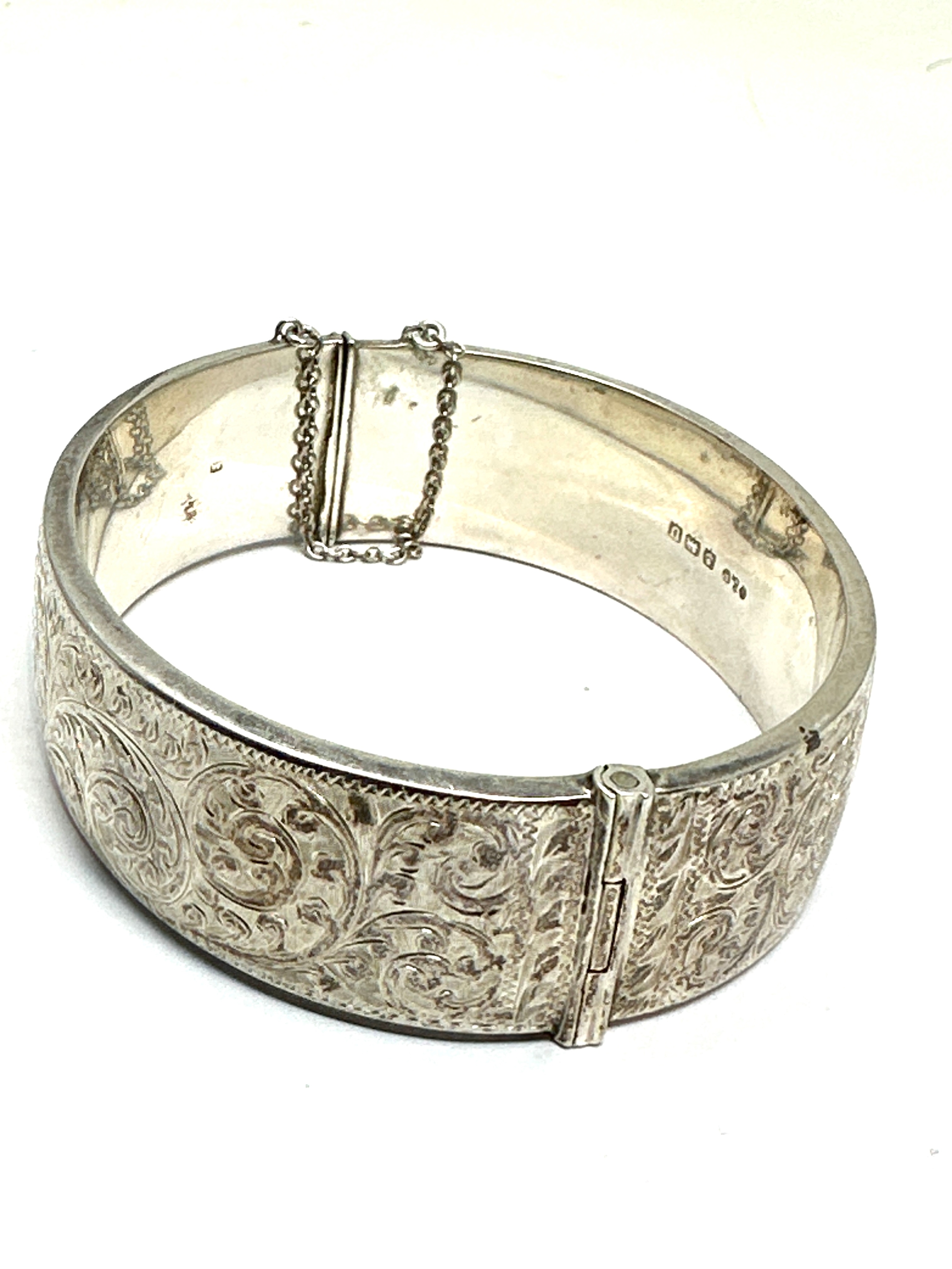 Vintage silver cuff bangle weight 28g - Image 2 of 4