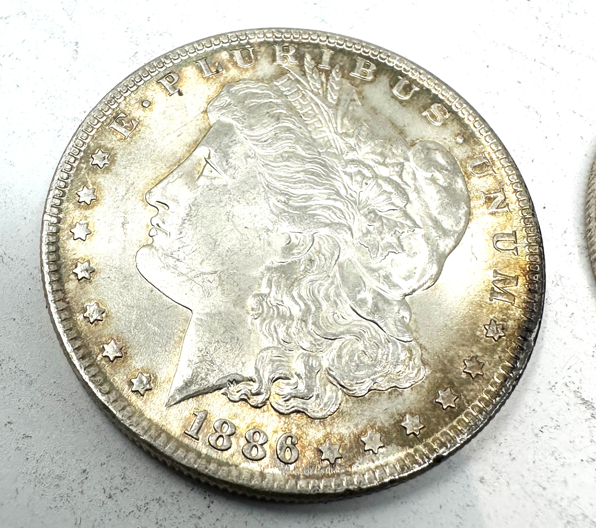 2 x 1886 morgan one dollar coins high grade - Image 2 of 6