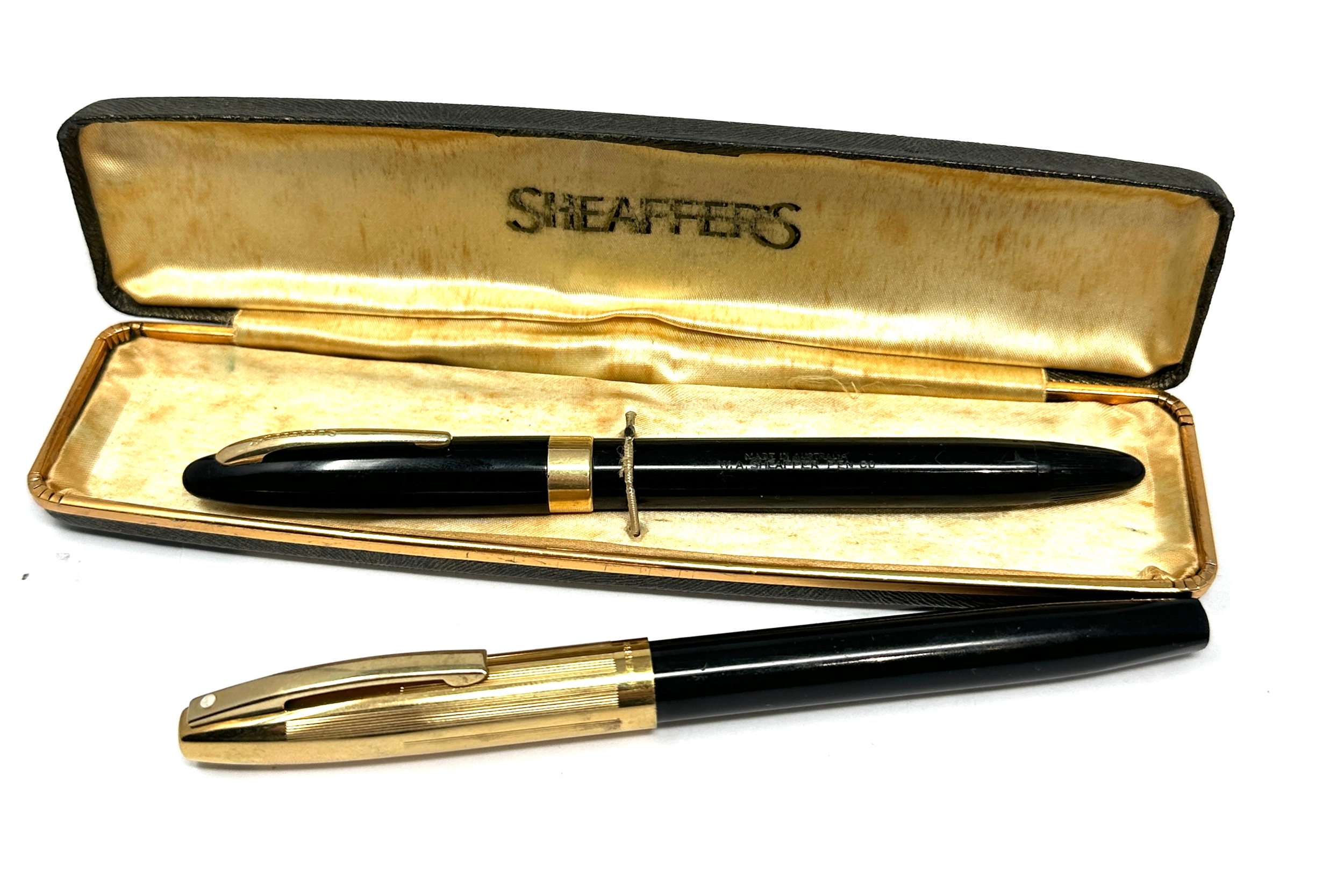 2 Vintage 14ct gold nib sheaffer fountain pens