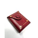 small leather cartier envelope design jewellery box measures approx 4cm by 3cm