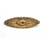 9ct gold antique mourning brooch weight 3.4