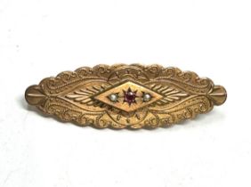 9ct gold antique mourning brooch weight 3.4