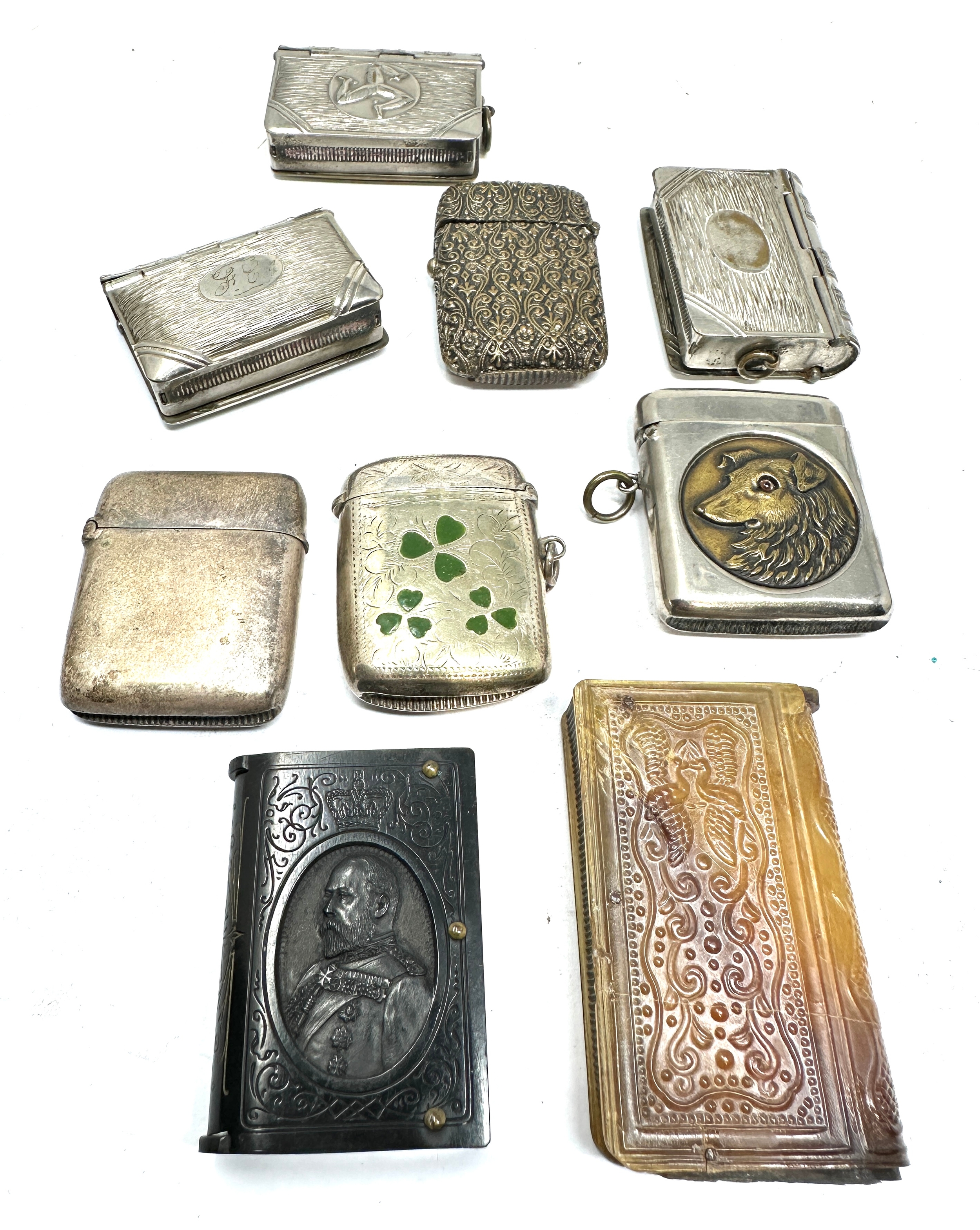 selection of antique vesta cases - Image 5 of 5
