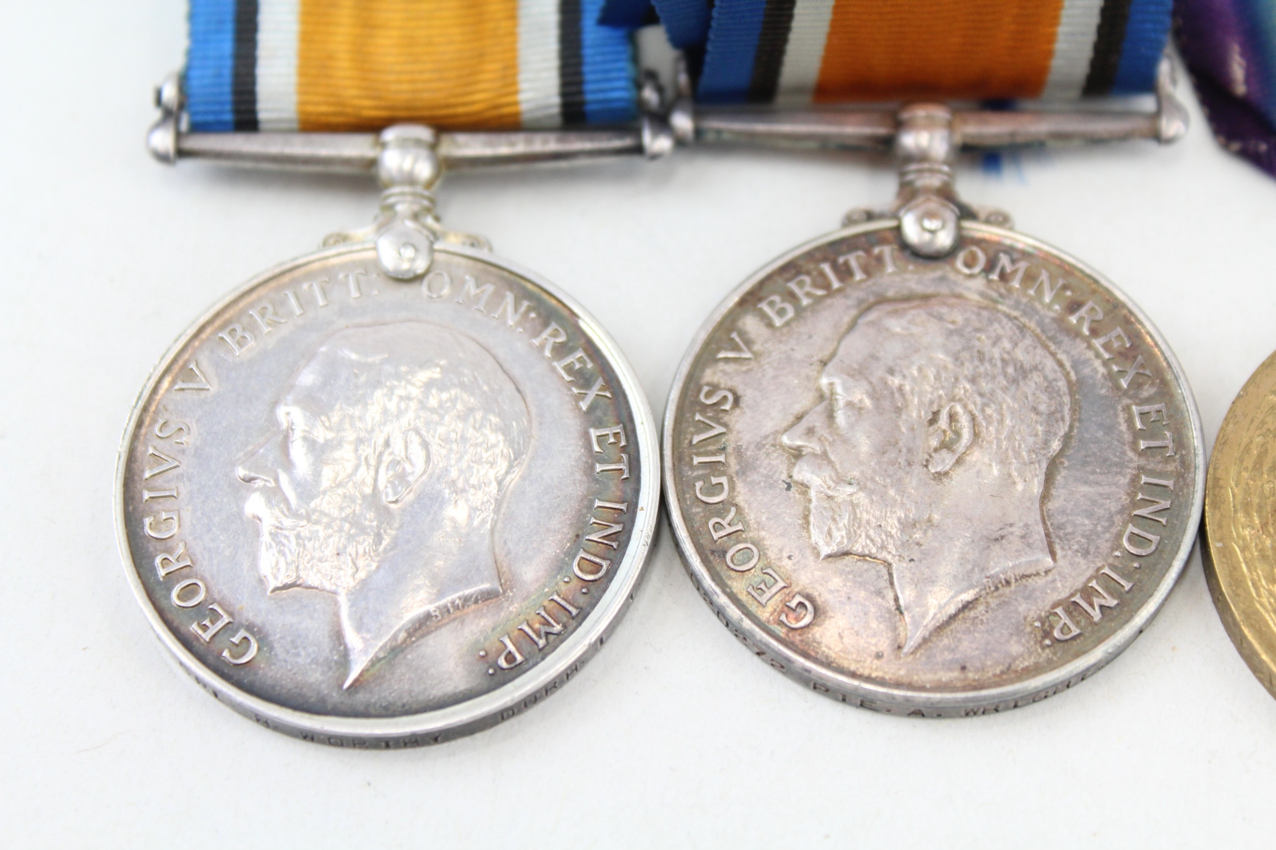 WW1 Medals x 4 Named Wr 4660 Cpl H.Worthy D.L.I M2 020272 Pte. A. Wright - Image 6 of 6