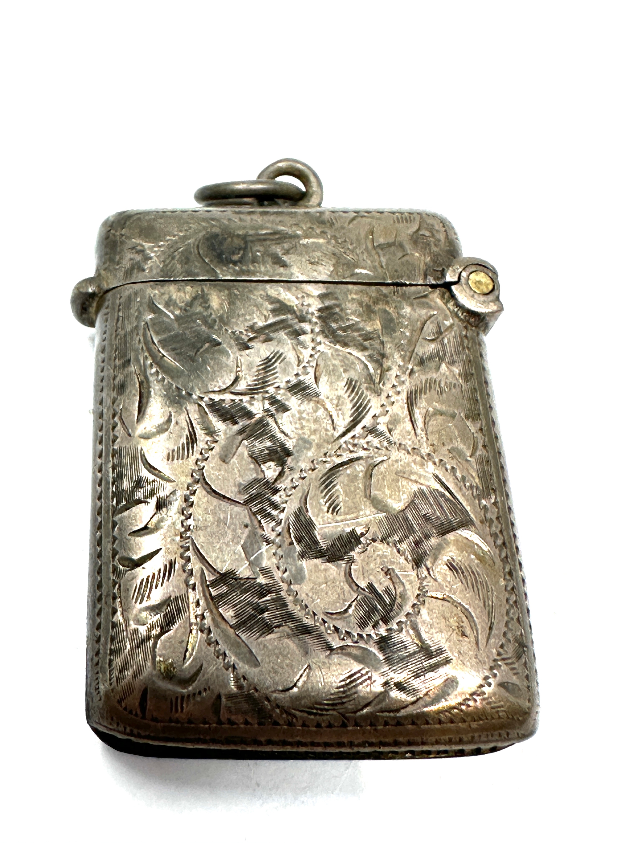 Antique silver vesta case - Image 3 of 4