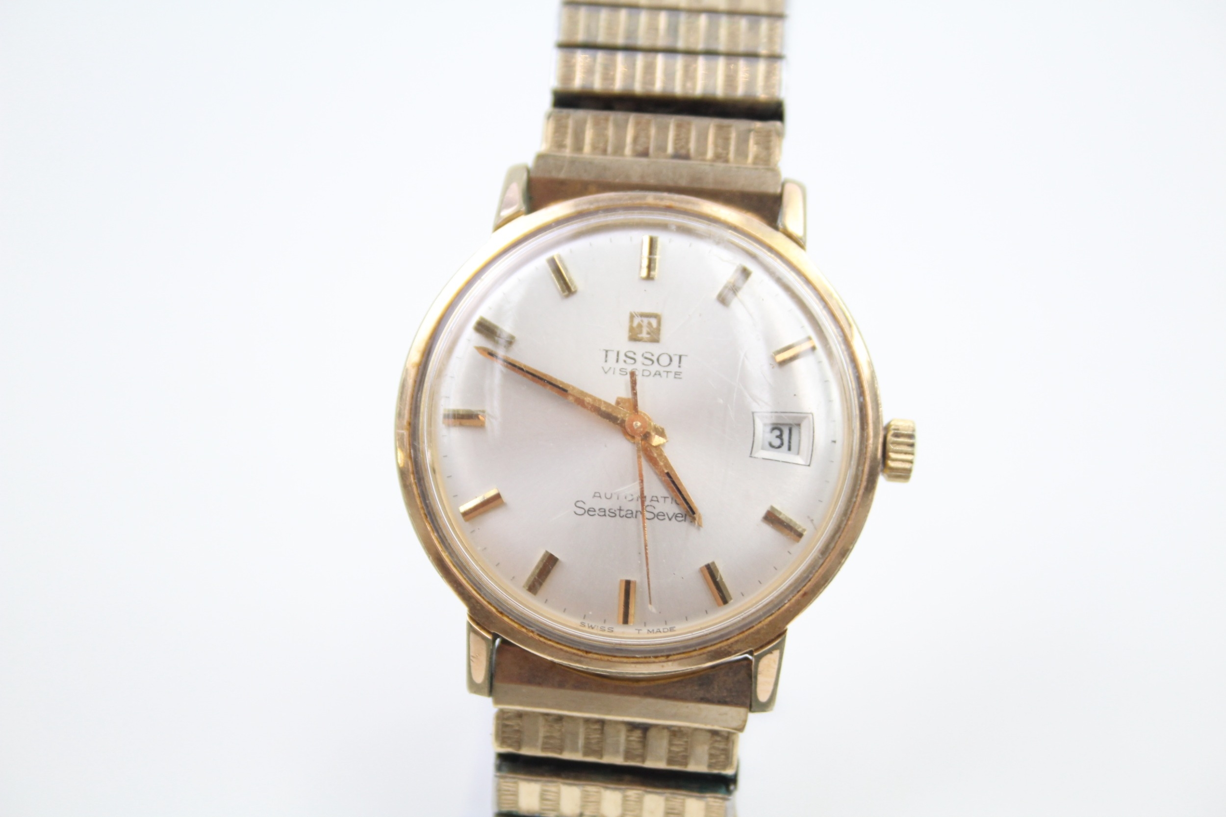 Tissot Seastar Seven Gold Tone Wristwatch Automatic WORKING - Image 2 of 6