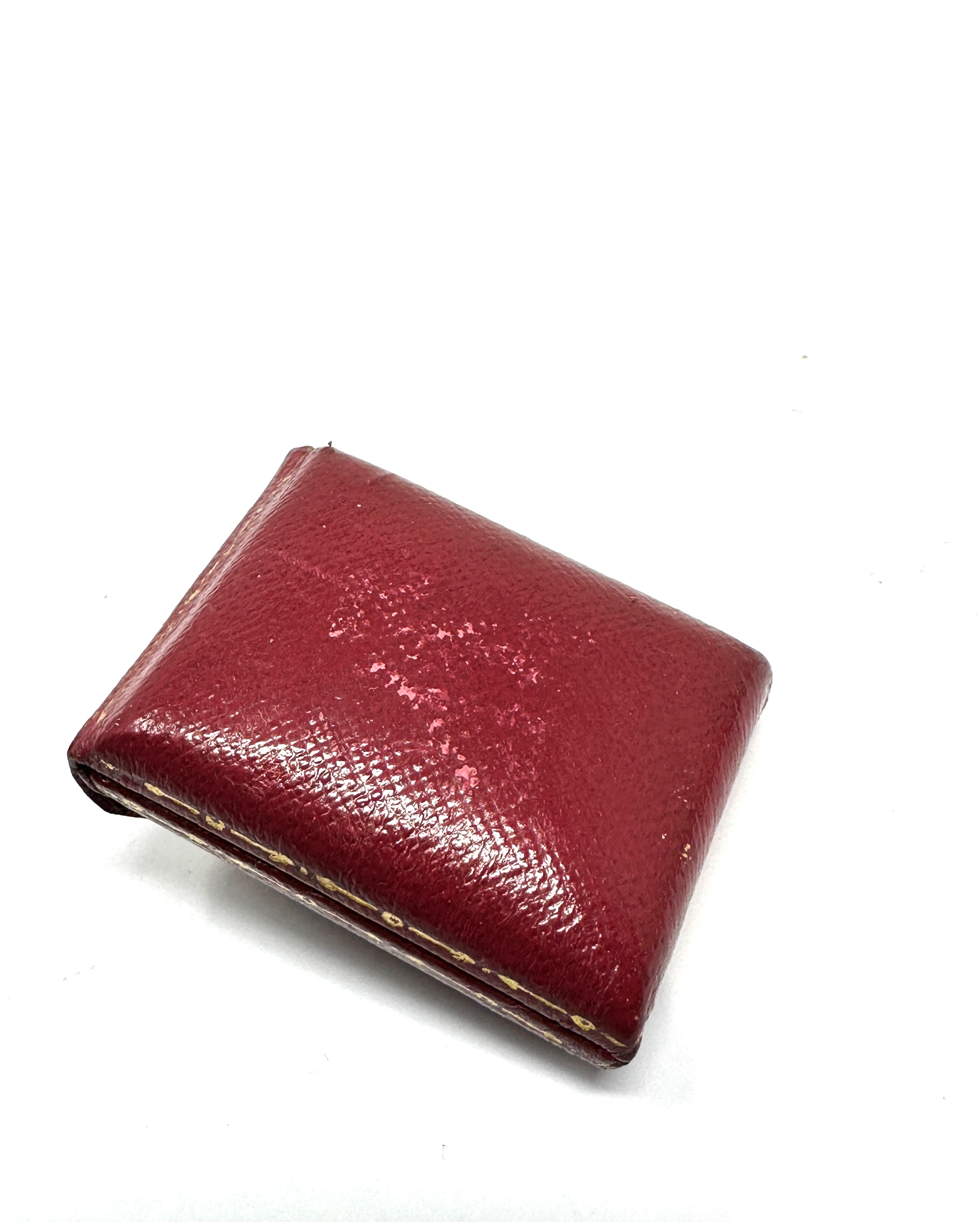 small leather cartier envelope design jewellery box measures approx 4cm by 3cm - Image 4 of 4