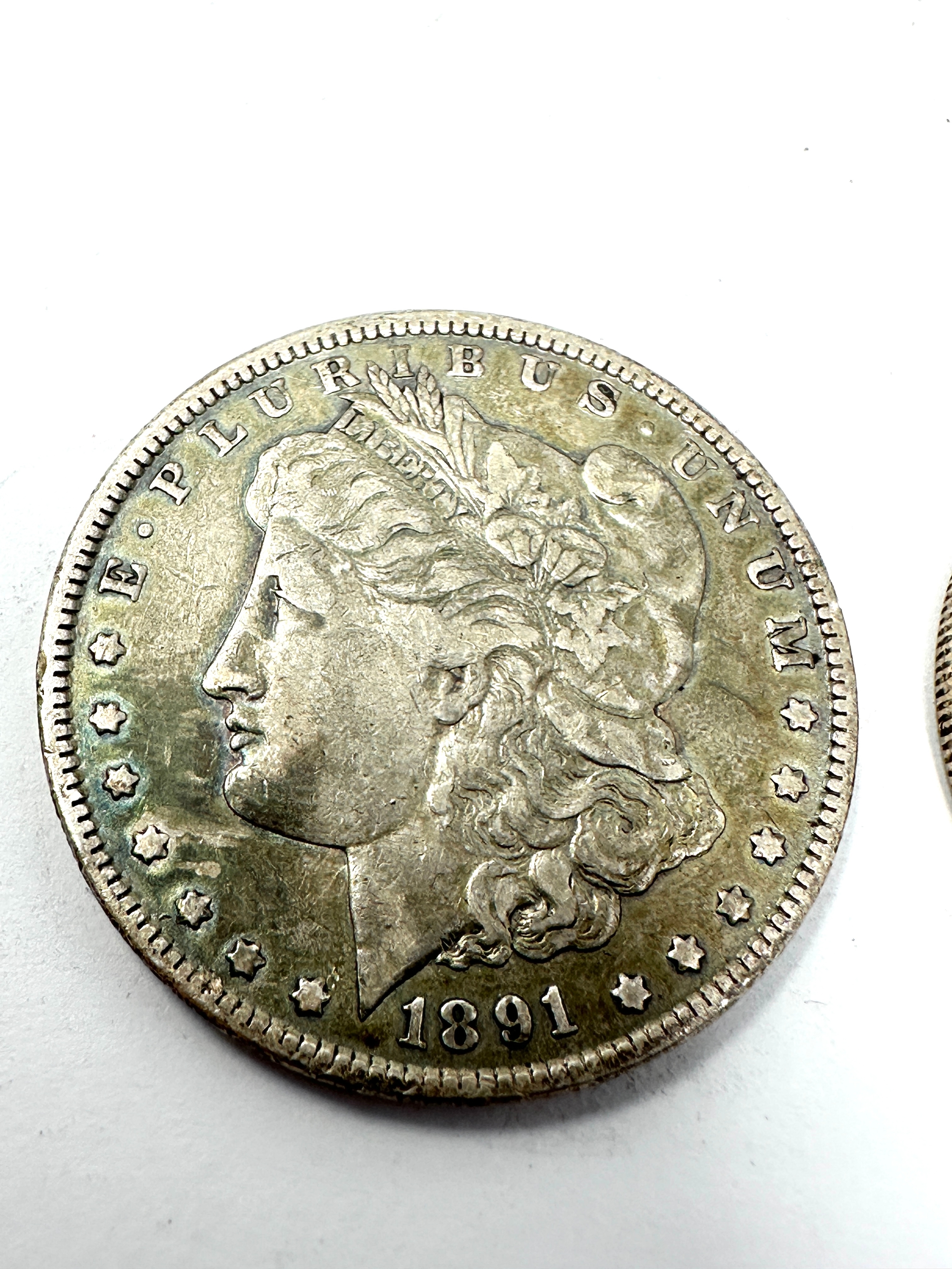 2 x silver morgan dollars 1921 & 1891 - Image 4 of 4