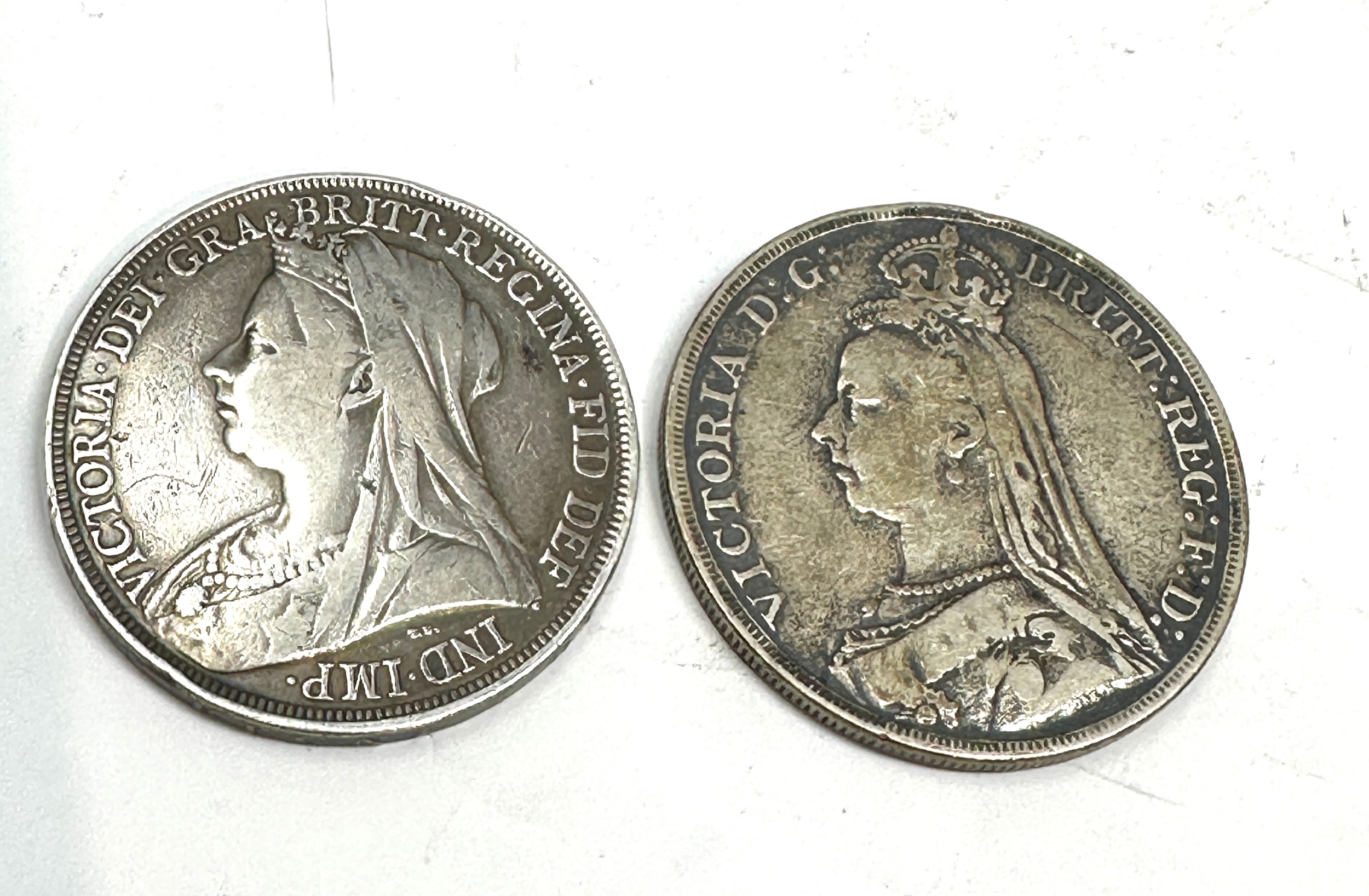 2 victorian crowns 1895 & 1890