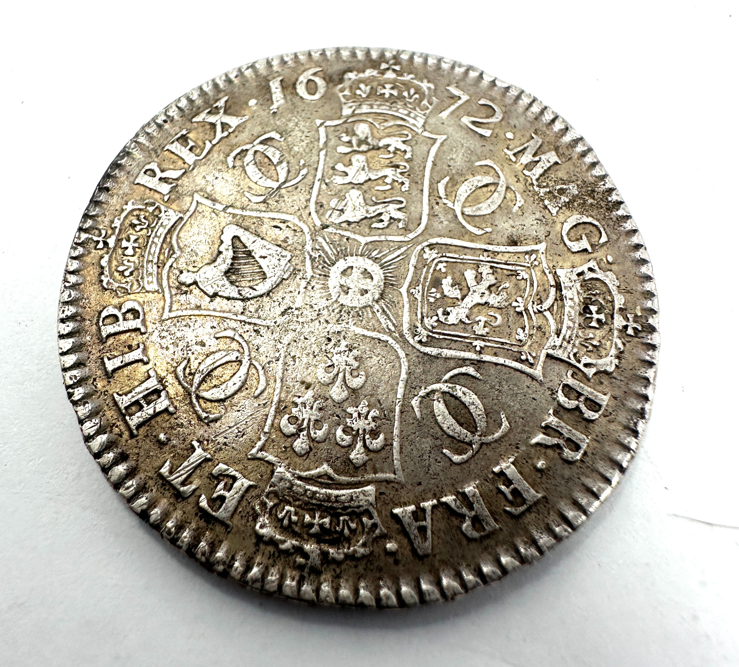 Charles II 1672 half crown - Image 2 of 2