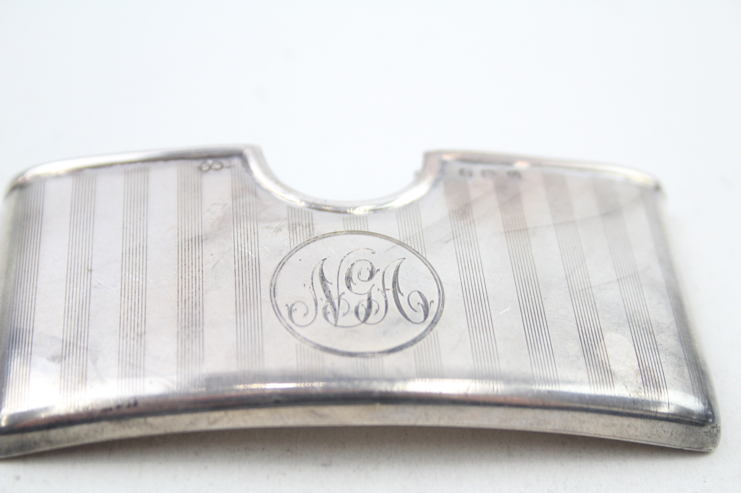 .925 sterling curved calling card case - Image 2 of 4