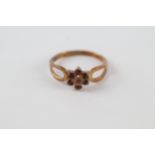 14ct gold vintage garnet cluster ring (1.6g)