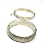2 vintage silver bangles weight 49g