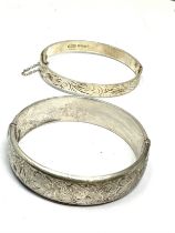 2 vintage silver bangles weight 49g