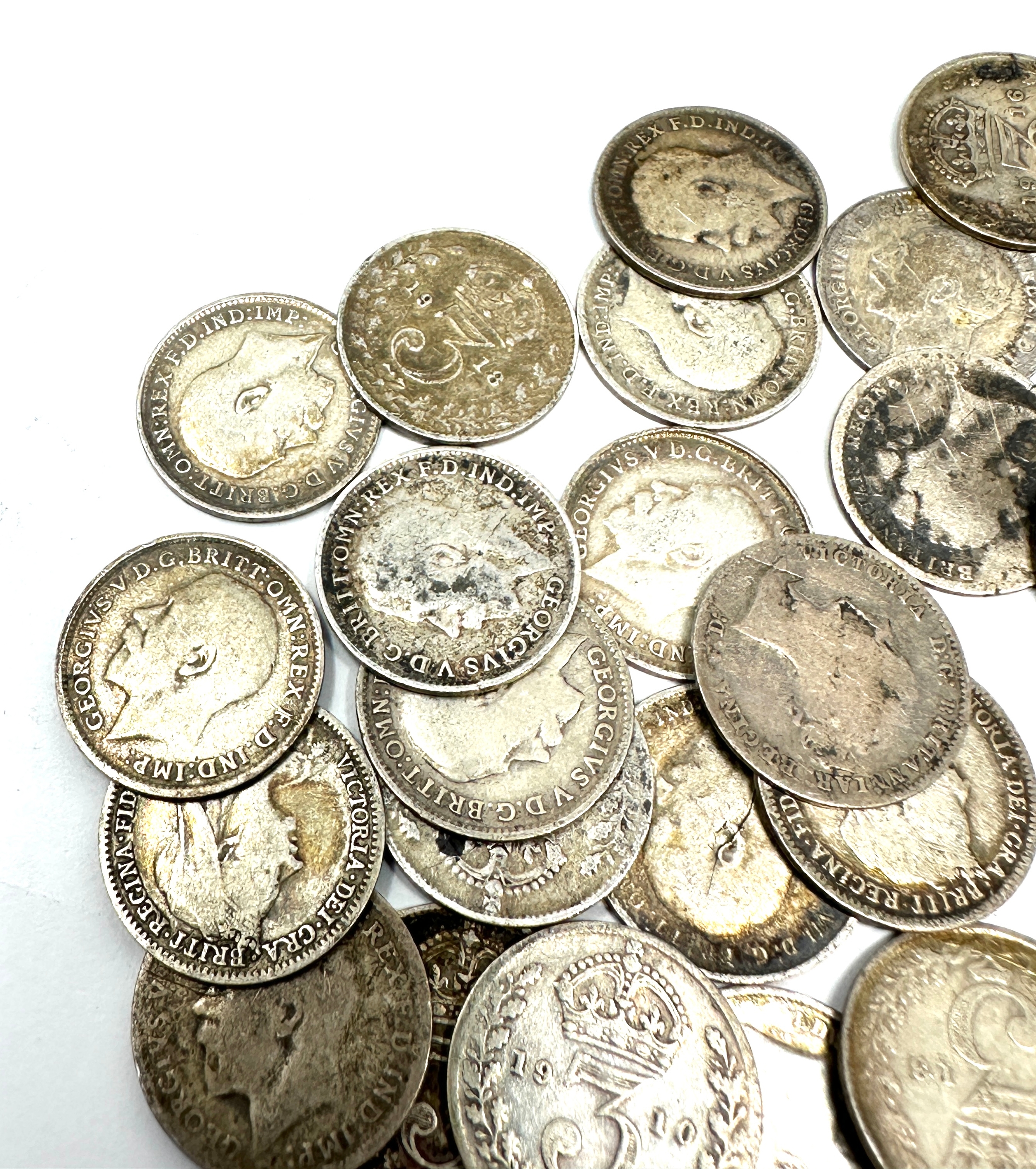 selection of pre 1920 silver three pence coins - Image 4 of 5