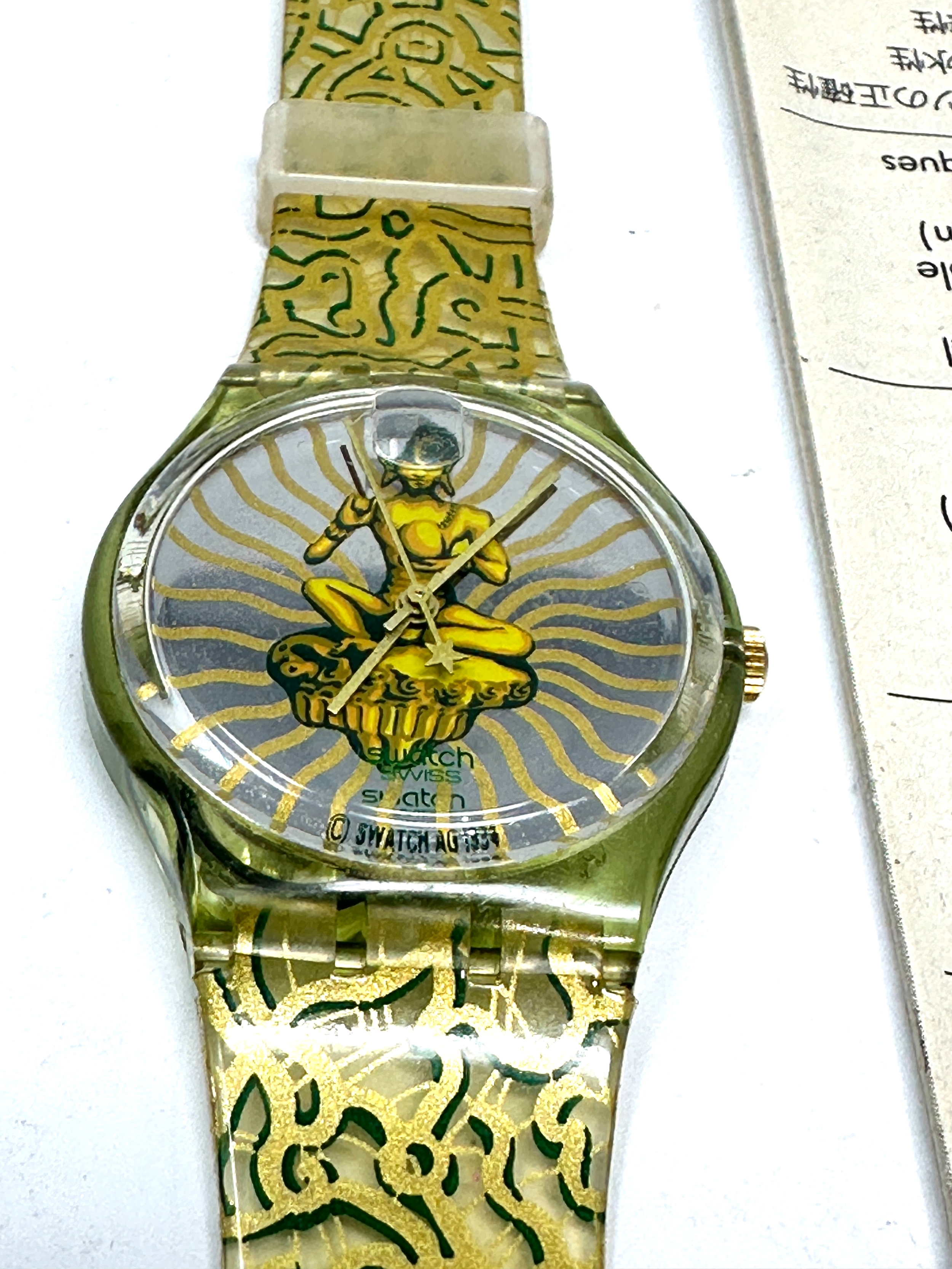 Vintage Boxed Swatch TAI SUN wristwatch in original box and paper - Image 2 of 4