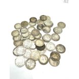 selection of pre 1920 silver three pence coins