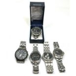 selection of quartz chronograph etc wristwatches inc sekonda auriol ralph klien etc prob need new