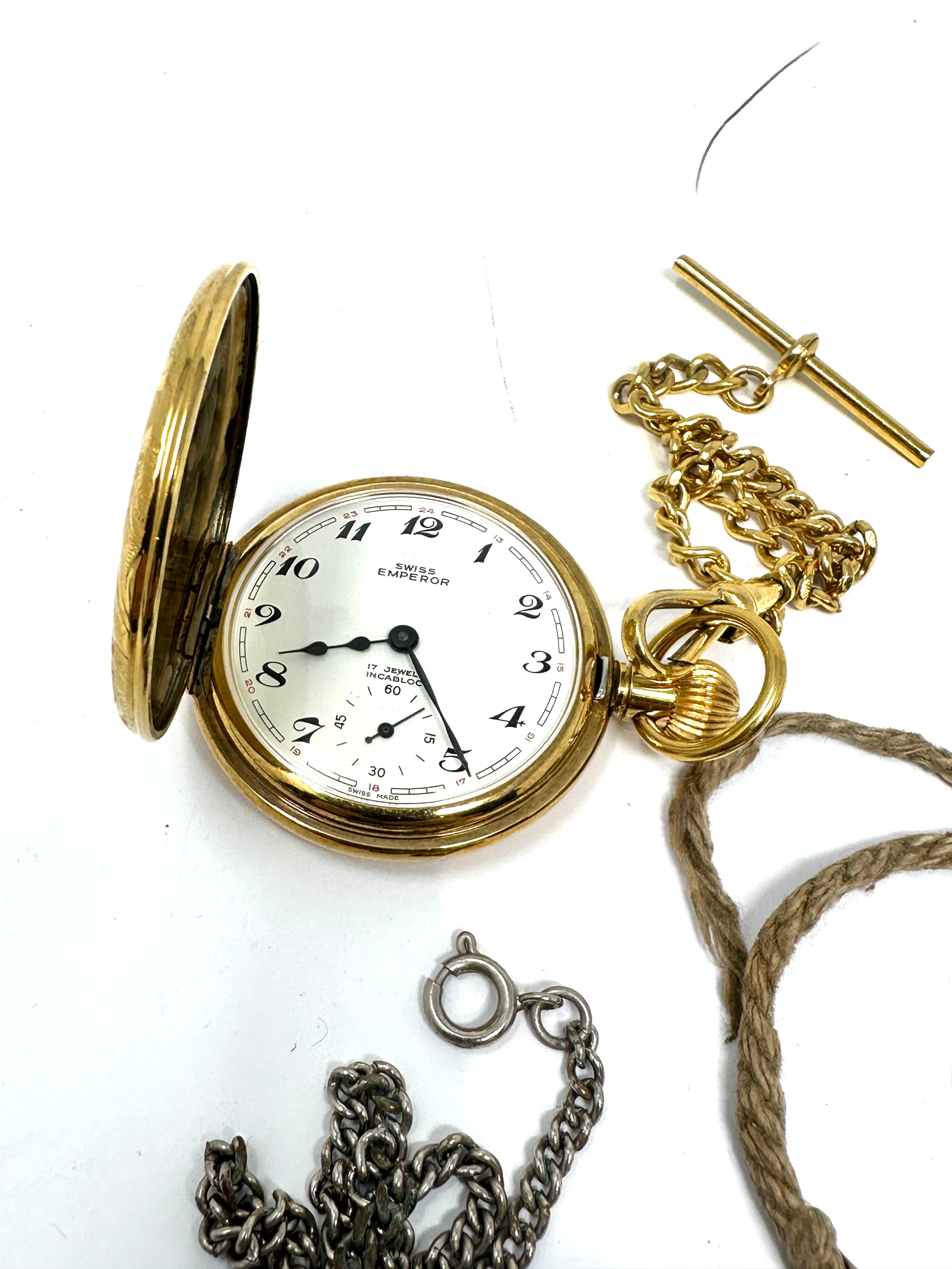 selection of vintage pocket watches 3 are ticking 2 not tested - Image 4 of 5