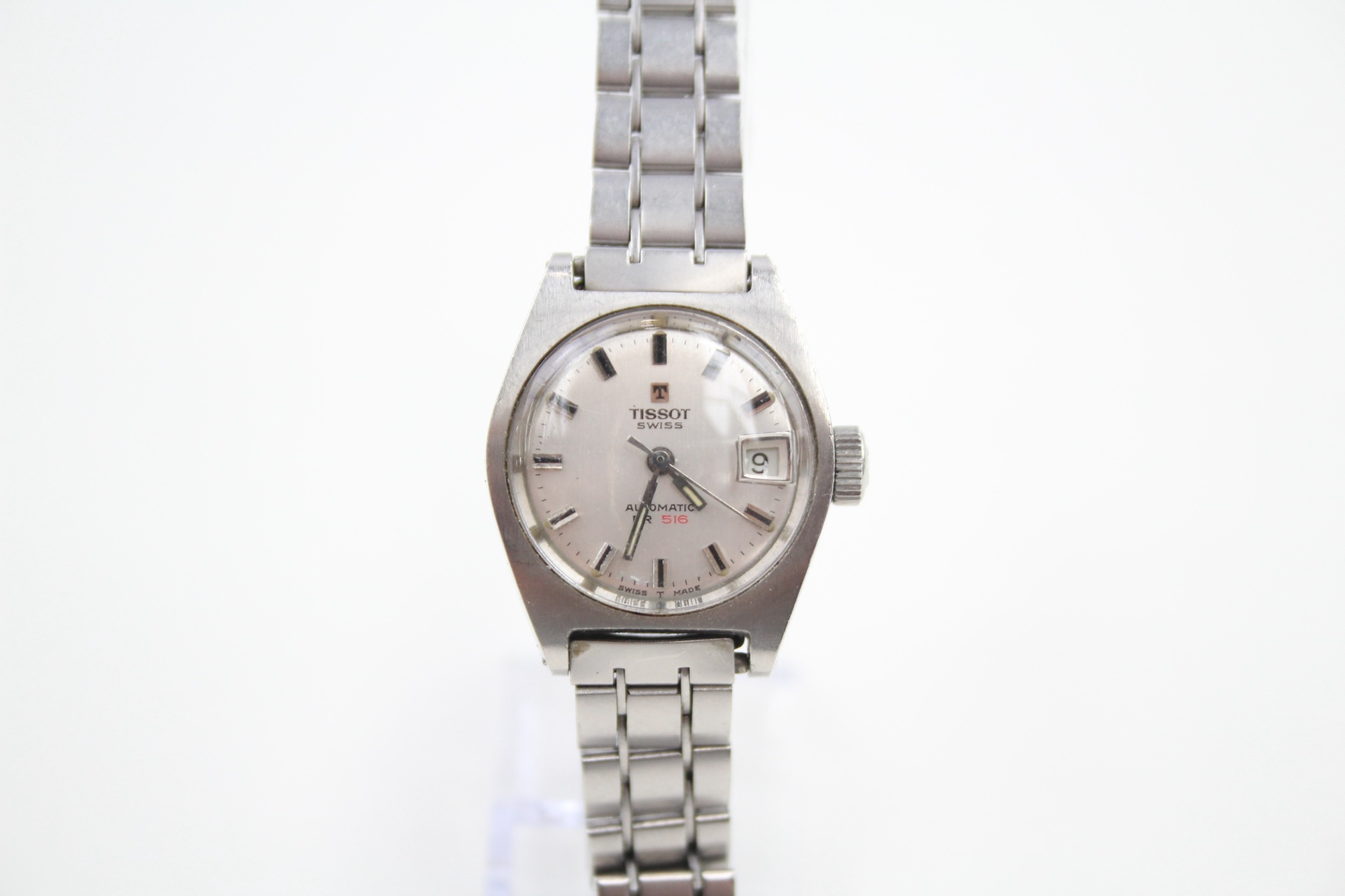 Womens Tissot PR516 Vintage Stainless Steel Wristwatch Automatic WORKING - Image 2 of 5