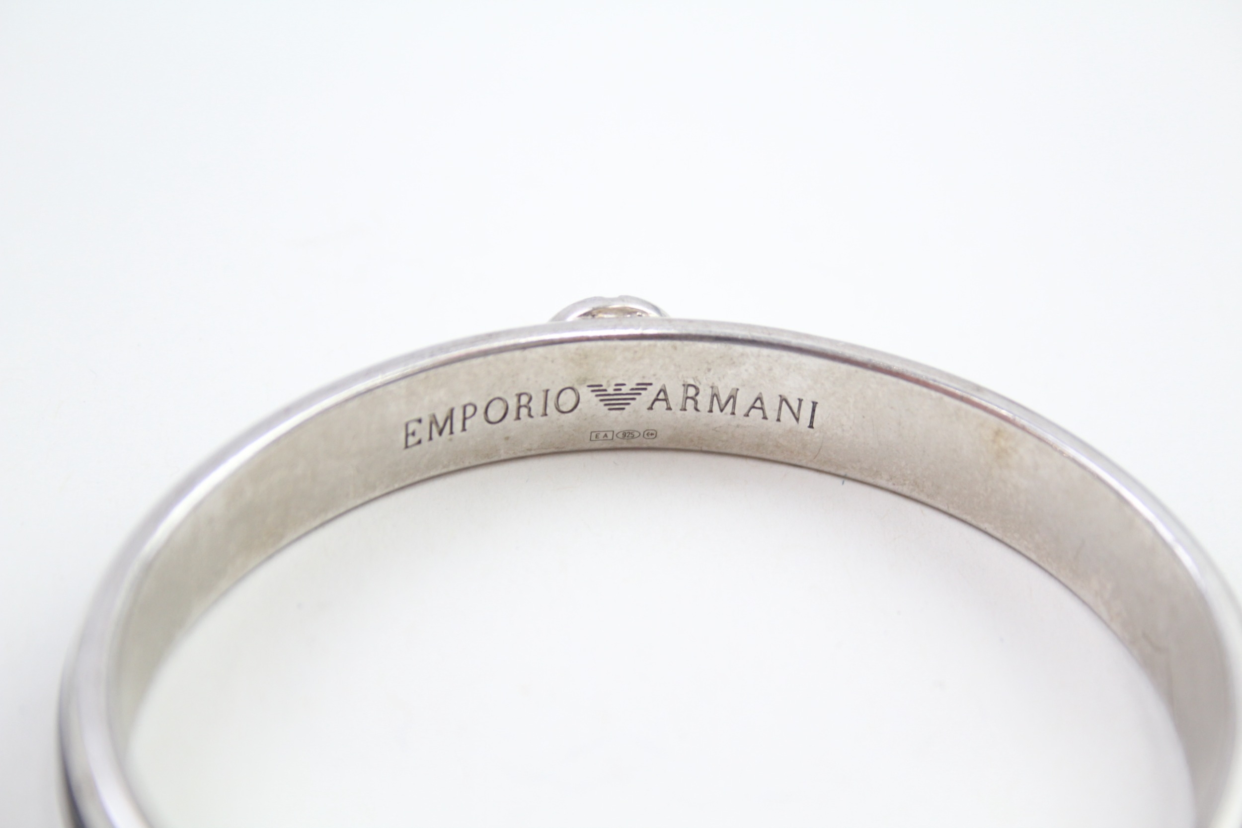 A silver bangle by Emporio Armani (40g) - Image 5 of 5