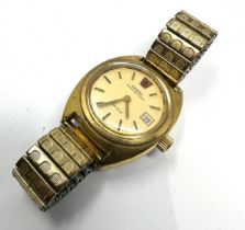 Vintage Ladies 0mega geneve megaquartz 32 KHz date gold plated quartz wristwatch the watch is