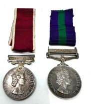 pair medals Elizabeth II General Service Medal Malaya & LS GC Regular army medal to 21026332 sgt c.